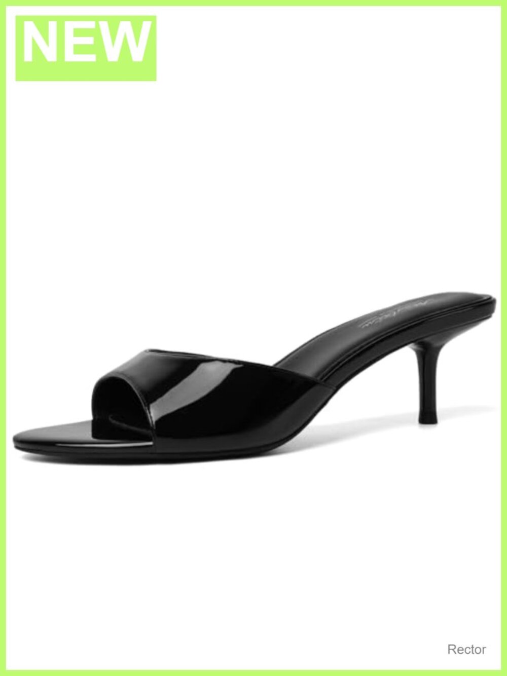 Kitten Heels Pointed Toe Mules Slip On Backless Stiletto Sandals Faux Leather